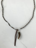 Agate Horn & Bronzite Necklace