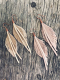 Blush Leather Feathers