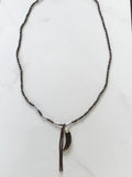 Agate Horn & Bronzite Necklace