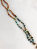 Turquoise and Sandalwood 108 Bead Mala