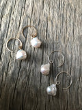 Baroque Pearl Hoop Earrings