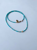 Turquoise & Gold Stardust Bead Necklace