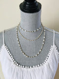 Pearl & Pyrite Beaded Necklace