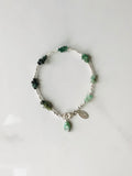 Emerald Nuggets & Fine Silver Bracelet