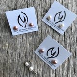 Button Pearl Earrings