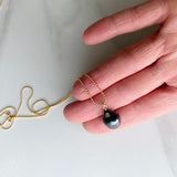 Tahitian Pearl and Gold Necklace