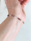 Tourmaline & Silver Nugget Bracelet