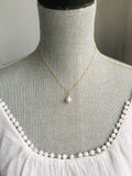 Small Baroque Pearl and Gold Necklace