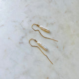 Long Pearl Gold Threader Earrings