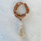 Baroque Pearl & Sandalwood Mala Necklace