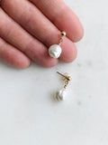 Ball & Pearl Dangle Earrings