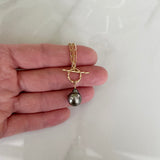 Tahitian Pearl and Gold Toggle Necklace
