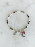 Tourmaline & Silver Nugget Bracelet