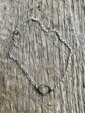 Pavé Diamond Clasp & Silver Necklace