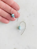 Larimar Shepard Hook Earrings