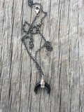 Men's Black Onyx Horn Necklace