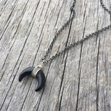 Men's Black Onyx Horn Necklace