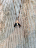 Men's Black Onyx Horn Necklace