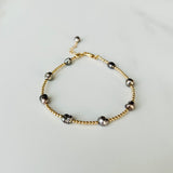 Tahitian Keshi Pearl and Gold Bracelet