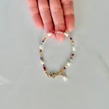 Keshi Pearl and Gemstone Bracelet