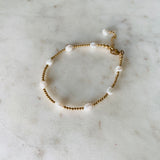 Keshi Pearl and Gold Bracelet