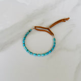 Turquoise & Leather Bracelet