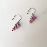 Pink Sapphire Dangle Earrings