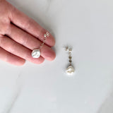 Baroque Pearls & Confetti Chain Earrings