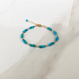 Turquoise nuggets & Gold Bracelet