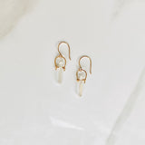 Gold & Quartz Dangle Earrings
