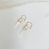 Gold & Quartz Dangle Earrings