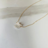 Quartz Spike and Gold Necklace