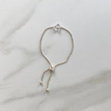 Herkimer Diamond Crystal & Silver Adjustable Bracelet