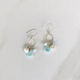 Larimar & Pearl Dangle Earrings