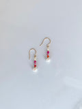 Gemstone & Pearl Stack Earrings,