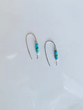 Turquoise Cane Hook Earrings