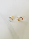 Gemscape Oval Stud Earrings