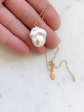 Champagne Baroque Pearl & Gold Necklace