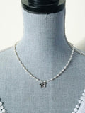 Flower Pendant & Pearl Necklace