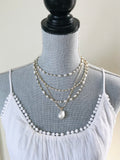 Baroque Pearl & Gold Quartz Necklace