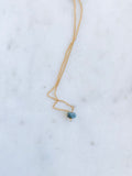 Blue Diamond Raw Nugget Necklace