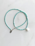 Turquoise & Pearl Pendant Necklace