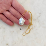 Large Baroque Pearl Necklace (21mm x 17mm)