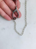 Pavé Diamond Clasp & Silver Necklace