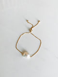 Baroque Pearl and Gold Adjustable Bracelet