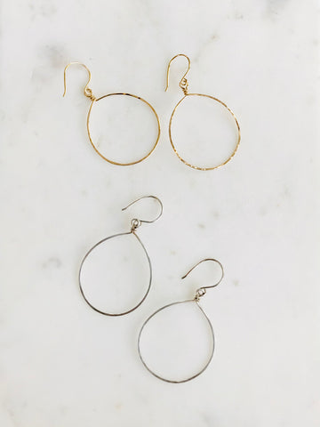 Gold or Silver Hoop Earrings