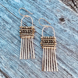 Pyrite & Gold Ladder earrings