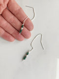 Emerald Gemstone Threader Earrings