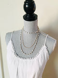 Pearl & Pyrite Beaded Necklace