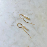 Long Pearl Gold Threader Earrings